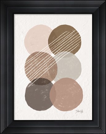 Framed Circle Stack Abstract Print