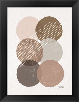 Framed Circle Stack Abstract Print