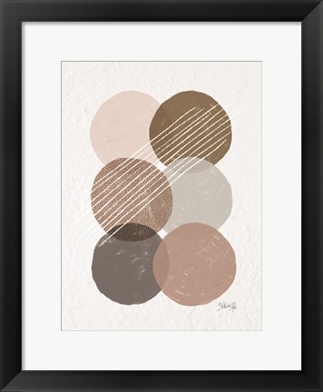 Framed Circle Stack Abstract Print