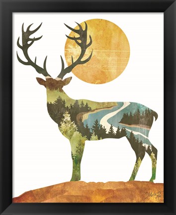 Framed Forest Deer Print