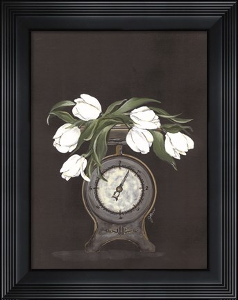 Framed Vintage Scale with Tulips Print