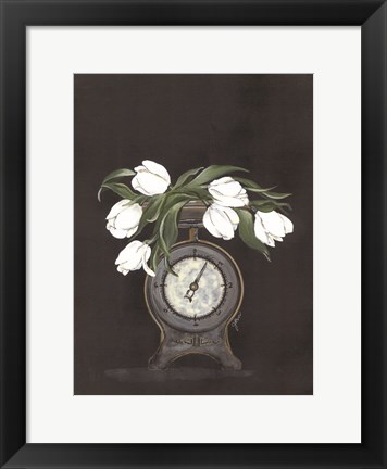 Framed Vintage Scale with Tulips Print