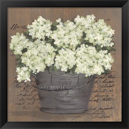 Framed Heavenly Hydrangeas II Print