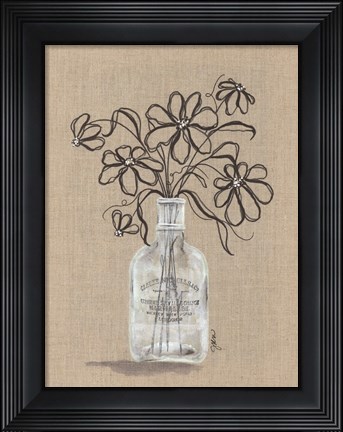 Framed Sketchy Floral 1 Print