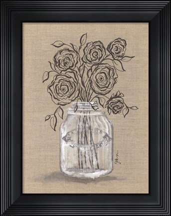 Framed Sketchy Floral 2 Print