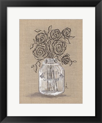 Framed Sketchy Floral 2 Print