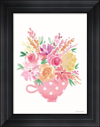 Framed Pretty in Pink Tea Cup Print