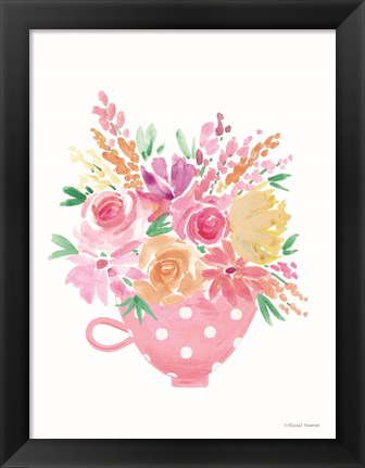 Framed Pretty in Pink Tea Cup Print