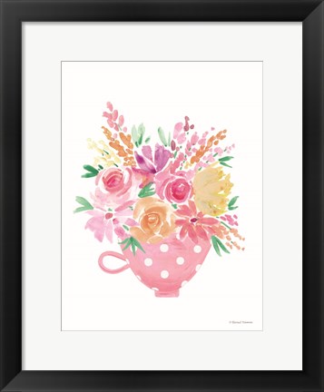 Framed Pretty in Pink Tea Cup Print