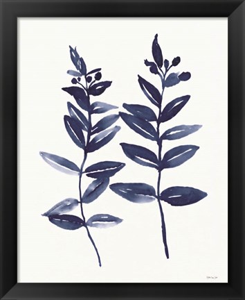 Framed Nature in Indigo 3 Print