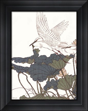 Framed Egret in Flight Print