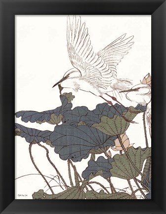 Framed Egret in Flight Print