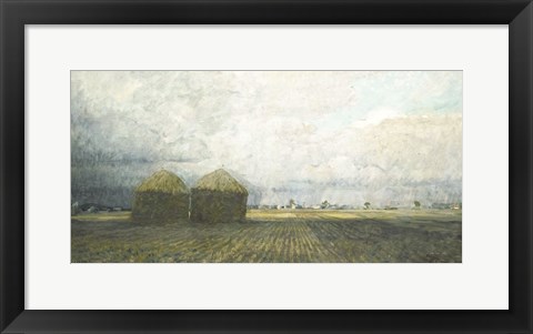 Framed Hayfields Print