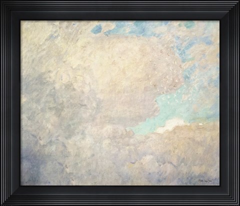 Framed White Clouds Blue Sky Print