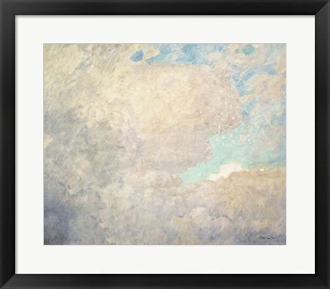 Framed White Clouds Blue Sky Print