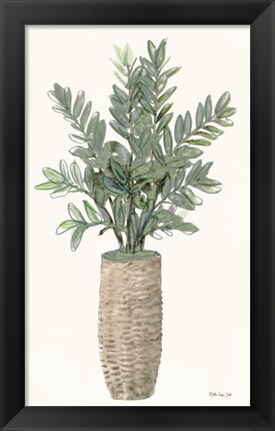 Framed Foliage in Woven Pot 2 Print