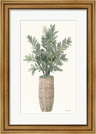 Framed Foliage in Woven Pot 2 Print