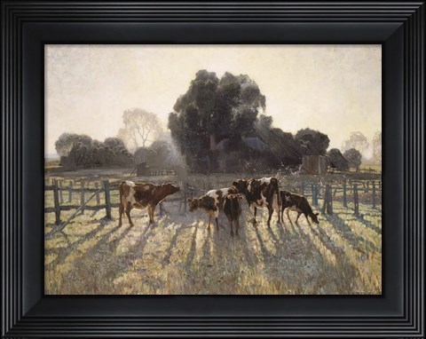 Framed Grazing Cows Print