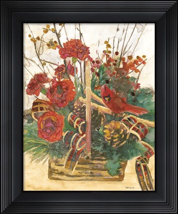 Framed Christmas Basket Print