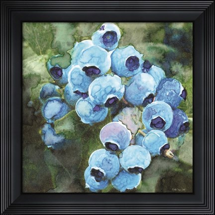 Framed Blueberries 3 Print