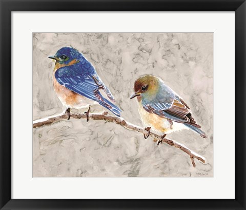 Framed Eastern Bluebirds 1 Print