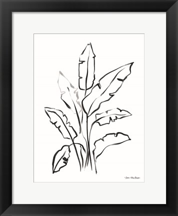 Framed Banana Leaf Drawing Print