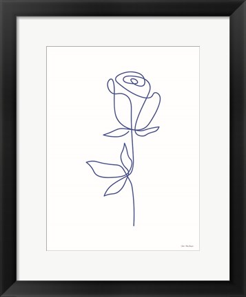 Framed One Line Flower I Print