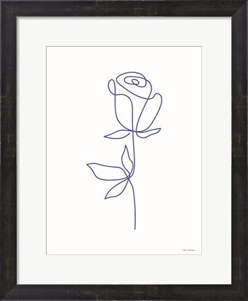 Framed One Line Flower I Print