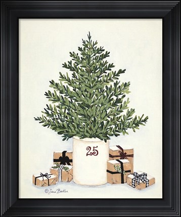 Framed Country Crock Christmas Tree Print