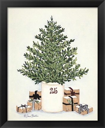 Framed Country Crock Christmas Tree Print