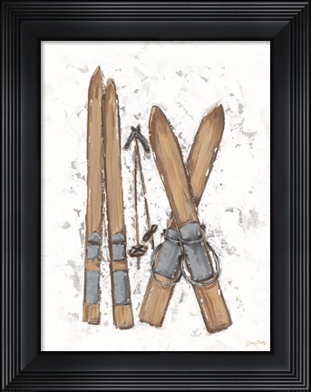 Framed Winter Gear Vintage Ski Print