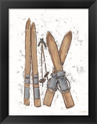 Framed Winter Gear Vintage Ski Print