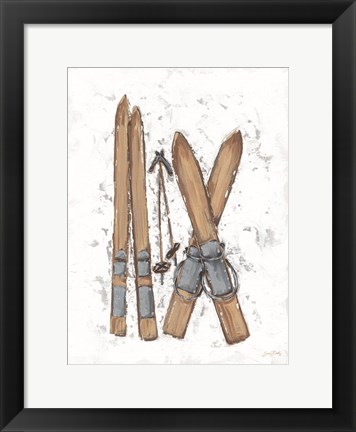 Framed Winter Gear Vintage Ski Print