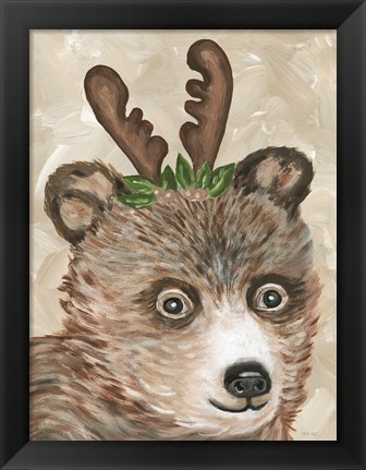 Framed Christmas Bear Print