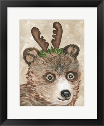 Framed Christmas Bear Print