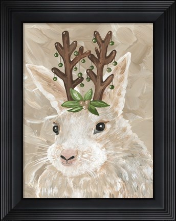 Framed Christmas Bunny Print