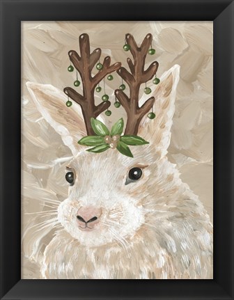 Framed Christmas Bunny Print