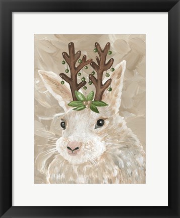 Framed Christmas Bunny Print