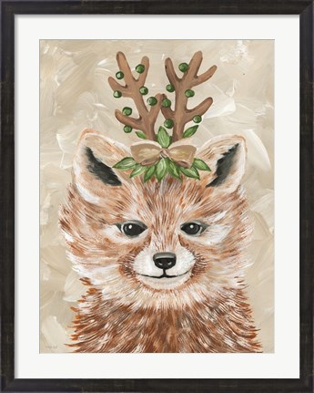 Framed Christmas Fox Print