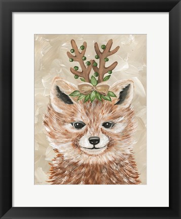 Framed Christmas Fox Print