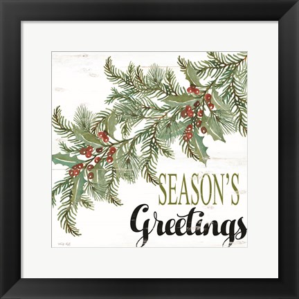 Framed Season&#39;s Greetings Print