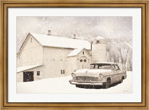 Framed New Yorker in the Snow Print