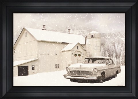 Framed New Yorker in the Snow Print
