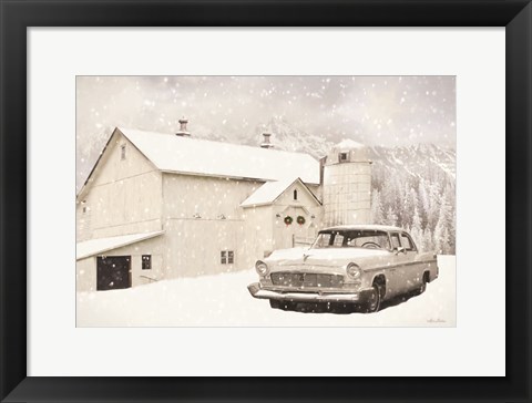 Framed New Yorker in the Snow Print