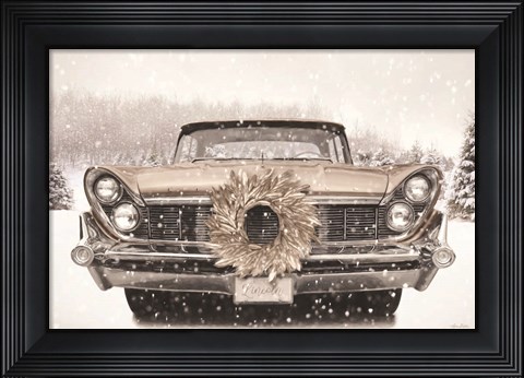 Framed Snowy Lincoln Print