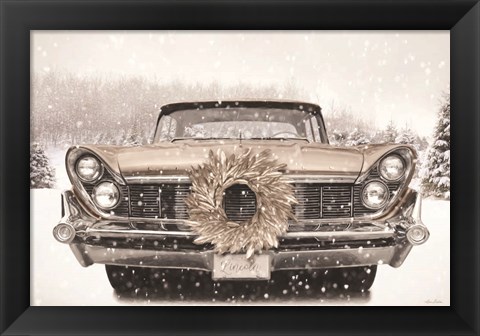 Framed Snowy Lincoln Print