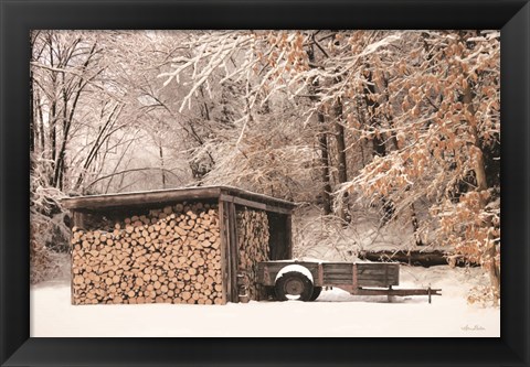 Framed Firewood Shed Print