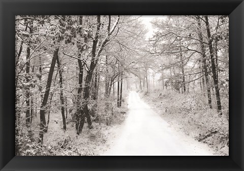 Framed Snowy Lane Print