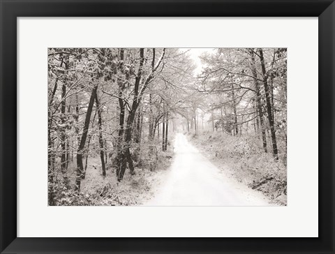 Framed Snowy Lane Print