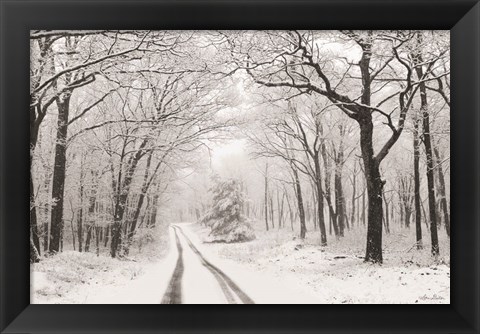 Framed Wintry Road Print